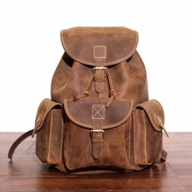 The Asmund Backpack | Genuine Leather Rucksack (Color: brown)