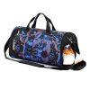 20" Waterproof Sport Gym Bag 600D Polyester Travel Duffel Bag Dry Wet Separated